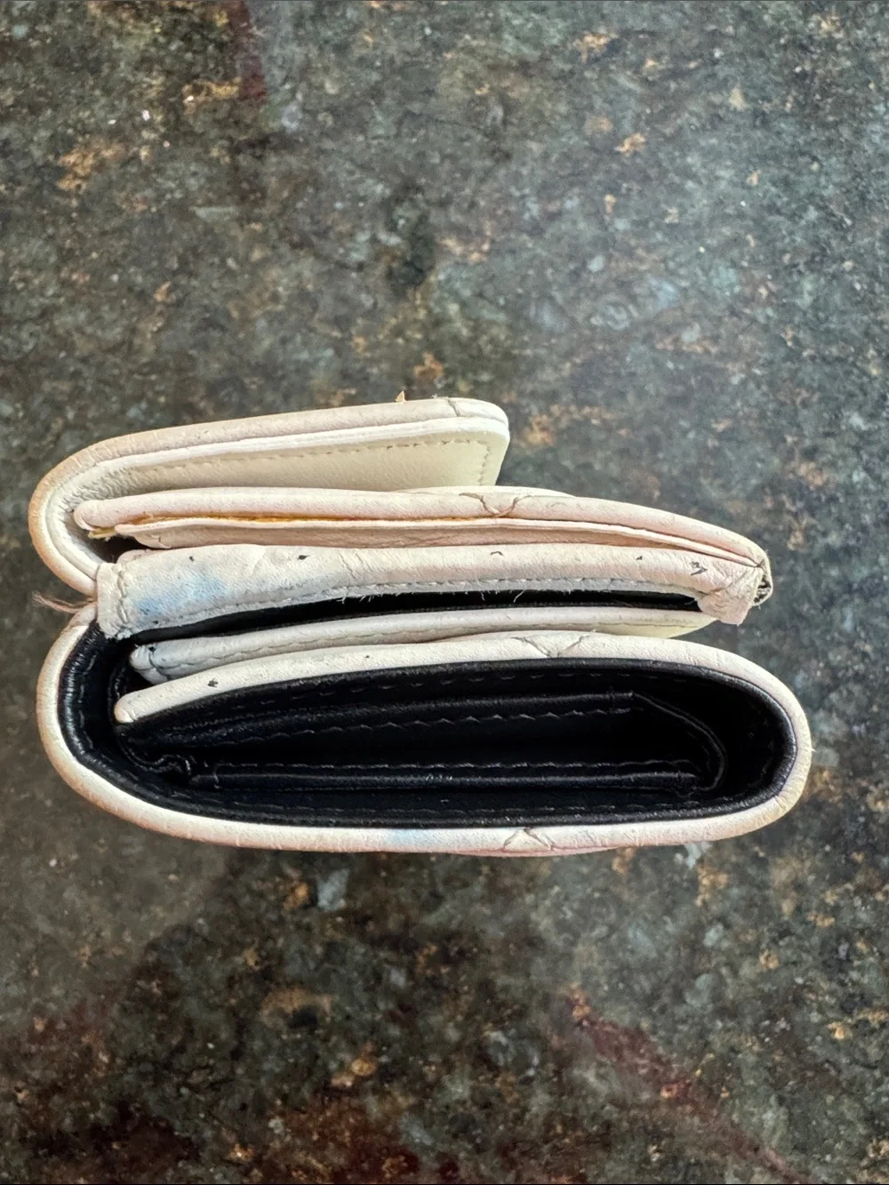 CHANEL Quilted Small Wallet in Light Beige with Black CC Logo